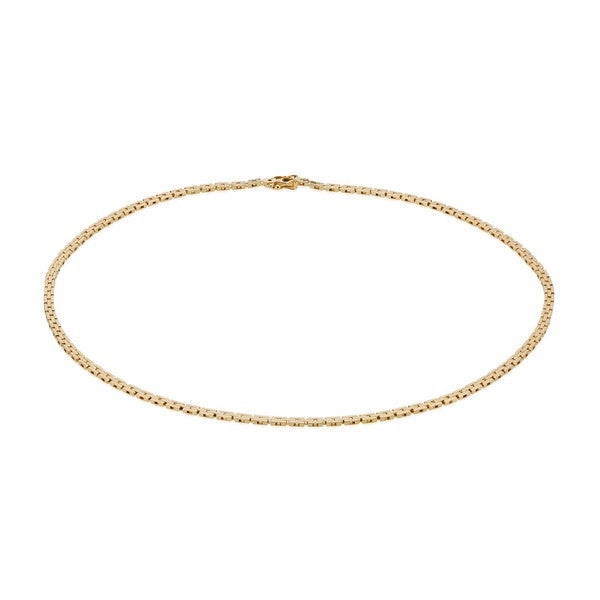 BNH mursten halskæde i 14 karat guld 3 mm 42–50 cm
